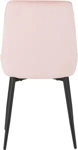 Avery LUXE Baby Pink Velvet Dining Chair x2 Velvet Fabric Priced per Pair