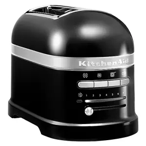 KitchenAid Artisan Onyx Black 2 Slot Toaster and Kettle Set