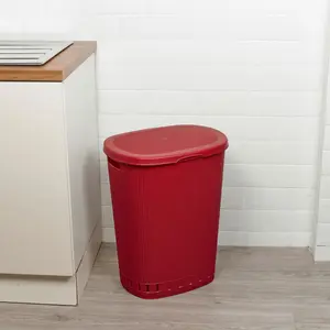 Artic Plastic Laundry Basket Red