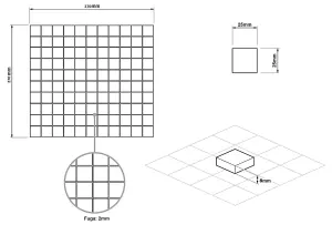 Glass mosaic on mesh for bathroom or kitchen 272mm x 272mm - Check Mate