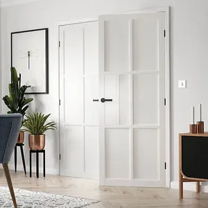 Urban Industrial Civic White Internal Door