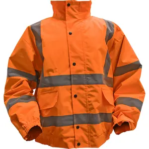 XL Orange High Visibility Jacket with Quilted Lining for Enhanced Comfort