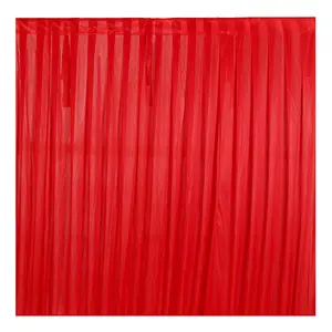 3x3 M Ice Silk Backdrop Curtain Photography Scenery for Christmas Events Decor, Red