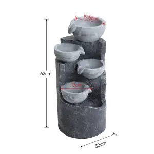 Outdoor Rockery Garden fountain water feature H 62cm