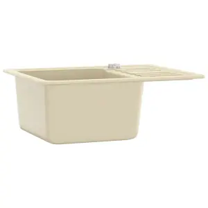 Berkfield Granite Kitchen Sink Single Basin Beige