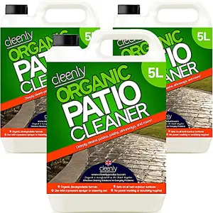 Cleenly Organic Patio Cleaner - For Patios, Driveways, Paths & More - Contains no Bleach or Harsh Chemicals 15L