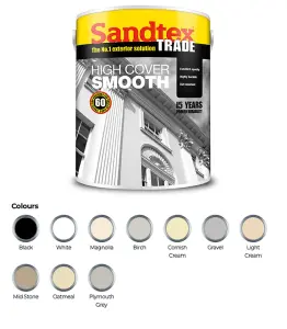 Sandtex Trade High Cover Smooth Masonry - Light Cream  - 5L