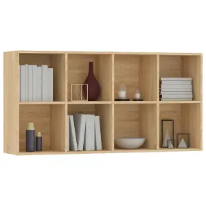 Berkfield Book Cabinet/Sideboard Sonoma Oak 66x30x130 cm Engineered Wood