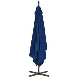 Berkfield Cantilever Umbrella with Steel Pole 250x250 cm Azure