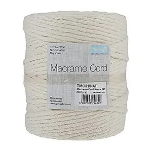 Trim: Macramé Cord: Cotton: 140m x 5mm: 1kg: Natural