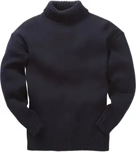 Merino Wool Submariner Sweater - L, Navy