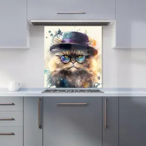 Persian Cat Splashart Premium Glass Kitchen Splashback W600mm x H650mm