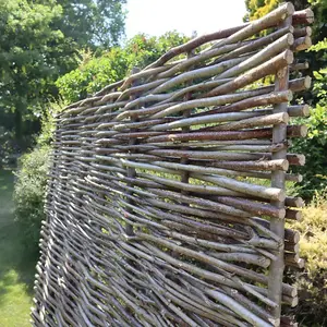 5ft x 6ft Capped Hazel Hurdle Fence Panel Premium Weave