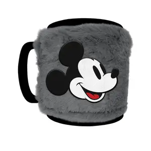 Disney Smile Fluffy Mickey Mouse Ceramic 440ml Mug Black/Grey/Red (One Size)