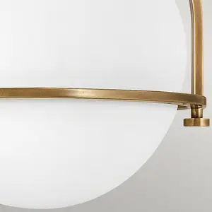 Luminosa Hinkley Somerset Globe Ceiling Light Heritage Brass