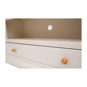 Castelli Off White 1 Drawer TV Cabinet Wood Knob