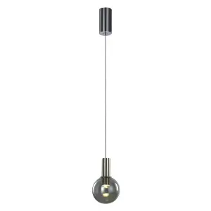 Luminosa Modern LED Hanging Pendant Chrome, Warm White 3000K 84lm