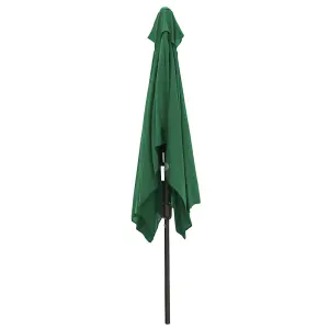 SunDaze 2x3M Green Garden Parasol Sun Shade Umbrella with Crank Handle & Tilt Mechanism