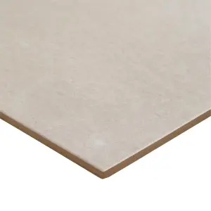 Colours Structured Off white Matt Concrete effect Textured Porcelain Indoor Wall & floor Tile, Pack of 6, (L)600mm (W)300mm