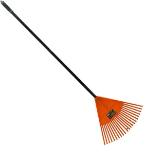 12 Tooth Leaf Rake Garden Lawn Grass Leaves Plastic Hand Held Wide Lightweight