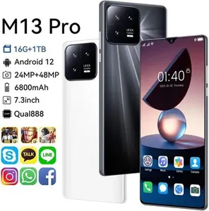 2023 New M13pro 4G/5G High-Definition Large Screen 7.3 Inch Smartphone, Large Memory 16Gb+1Tb Android 12 High-Quality High-Definition Full Screen Sim