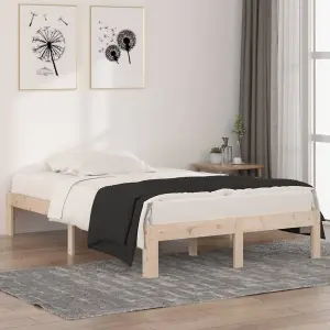 Berkfield Bed Frame Solid Wood 120x190 cm Small Double