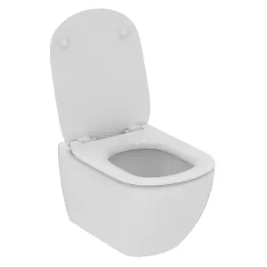 Ideal Standard Tesi White Slim Wall hung Toilet with Soft close seat & Concealed cistern