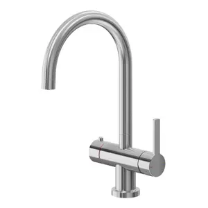 GoodHome Aji Matt Stainless steel effect Boiling water tap