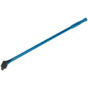 Durable 600mm Breaker Pull Bar with Replaceable 1/2" Sq Drive Knuckle in Blue Chrome Finish