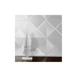 Foil Geometric Wallpaper In Silver