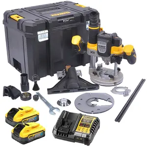 Dewalt DCW620H2 18v XR Plunge 1/2" 12mm Router Brushless + 2x 5Ah + Trend Cutter