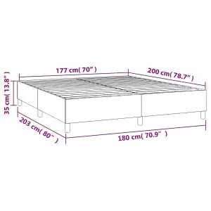 Berkfield Box Spring Bed Frame Light Grey 180x200cm 6FT Super King Fabric