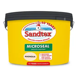 Sandtex Ultra smooth Magnolia Masonry paint, 10L