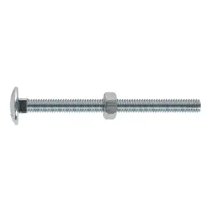 Sealey Coach Bolt & Nut DIN 603 - M6 x 75mm Zinc Pack of 100 CBN675