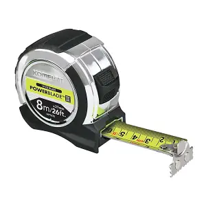 Komelon PowerBlade II Pocket Tape 8m/26ft (Width 27mm)