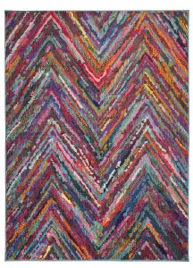 Modern Rug for Bedroom & Living Room, Stain-Resistant Dining Room Rug, 7mm Thick Multicolor Geometric Rug-80 X 240cm (Runner)