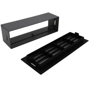 Kair 204mm x 60mm Airbrick With Surround - Black