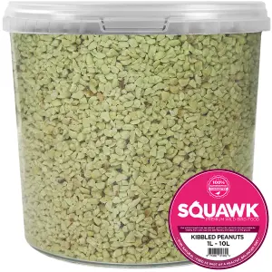 5l SQUAWK Kibbled Peanuts - Premium Grade Chopped Garden Wild Birds Nut Food Mix