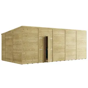 BillyOh Switch Tongue and Groove Pent Wooden Shed - 20x10 Windowless - 11mm Thickness