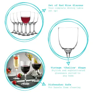 Argon Tableware - Campana Red Wine Glasses - 365ml - Pack of 12 - Clear