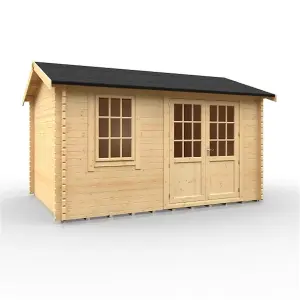 14ft x 10ft (4150mm x 2950mm) Horsforth "The Tallahassee Plus" 44mm Log Cabin With 1 Window