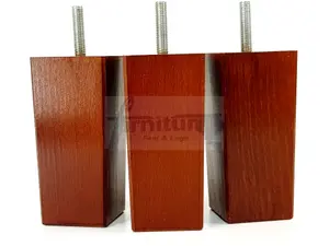 4x REPLACEMENT FURNITURE LEGS SOLID WOOD 110mm HIGH SOFAS CHAIRS SETTEE CABINETS LEGS M8 TSP2055 Dark Oak