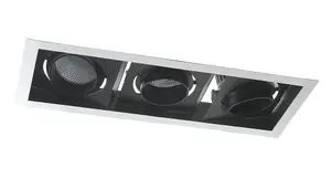 Luminosa APOLLO LED 3 Light Recessed Adjustable Downlight Black 10800lm 3000K 51.3x18.8x12cm