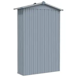 Tubac Garden Shed Galvanised Steel Outdoor Tool Storage Shed Grey