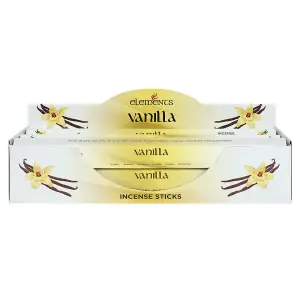 Set of 6 Packets of Elements Vanilla Incense Sticks