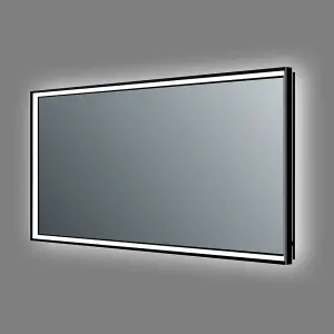 Solstice Black LED Illuminated Backlit Bathroom Mirror (H)700mm (W)1200mm