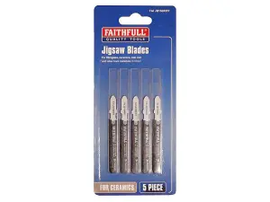 Faithfull  TCT Riff Tile Cutting Jigsaw Blades Pack of 5 FAIJB150RIFF