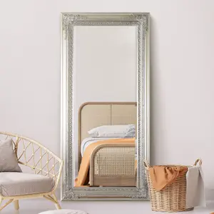 MirrorOutlet Caspian Vintage Silver Antique Design Full Length Mirror 178 x 87 CM