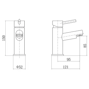 flode Runn Mono Basin Mixer Tap -  Chrome