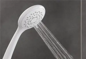 Triton 8000 Series Universal Large Five Spray Shower Head White + 1.25m Hose